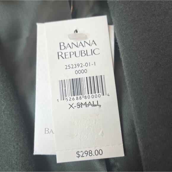 Banana Republic Women's Green Vented Coat with Satin Interior Size XS - NWT - Picture 7 of 9